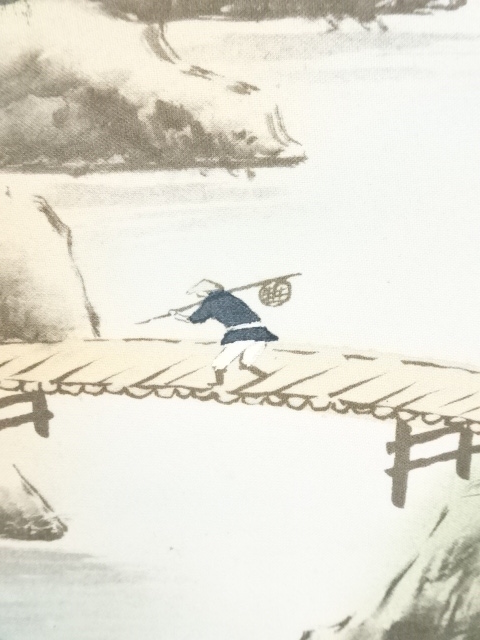 道具 ] - 道具 渓仙筆 淡彩山水図 肉筆絹本掛軸 | ネットショップ圭